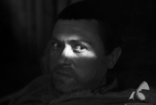 Emil Karewicz w filmie Baza ludzi umarłych w reż. Czesława Petelskiego, 1958 r., fot. Tadeusz Roman, źródło: Fototeka FN