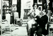 Pola Negri i Witold Kuncewicz w filmie "Bestia" w reż. Witalisa Korsaka-Gołogowskiego, 1917 r., kadr z filmu