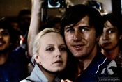 Krystyna Janda i  Jerzy Radziwiłowicz w filmie „Człowiek z żelaza" w reż. Andrzeja Wajdy, 1981 r., fot. Renata Pajchel, źródło: Fototeka FN