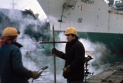 Jerzy Radziwiłowicz w filmie „Człowiek z żelaza: w reż. Andrzeja Wajdy, 1981 r., fot. Renata Pajchel, źródło: Fototeka FN