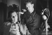 Edward Dziewoński i Emil Karewicz w filmie „Eroica" w reż. Andrzeja Munka, 1957 r., fot. Wiesław Zdort, źródło: Fototeka FN