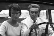 Jolanta Umecka i Leon Niemczyk w filmie „Nóż w wodzie" w reż. Romana Polańskiego, 1961 r., fot. Andrzej Kostenko, źródło: Fototeka FN
