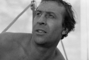 Leon Niemczyk w filmie „Nóż w wodzie" w reż. Romana Polańskiego, 1961 r., fot. Andrzej Kostenko, źródło: Fototeka FN
