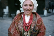 Emilia Krakowska w filmie „Wesele" w reż. Andrzeja Wajdy, 1972 r., fot. Jerzy Troszczyński, źródło: Fototeka FN