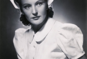 Renata Bogdańska na planie filmu "Wielka droga" w reż. Michała Waszyńskiego, 1946 r., fot. F. Maliniak, źródło: Fototeka FN